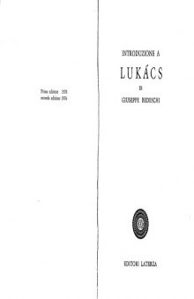 Introduzione a Lukács