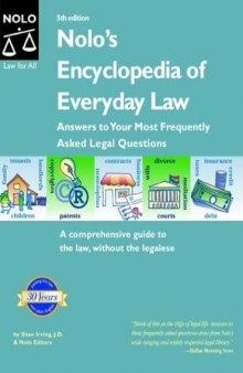 Nolo's Encyclopedia of Everyday Law: Answers to Your Most Frequently Asked Legal Questions, 5 Sub edition