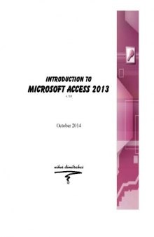 Introduction to Microsoft Access 2013 v3.0