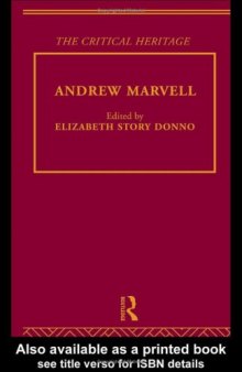 Andrew Marvell: The Critical Heritage