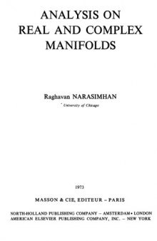 Analysis of Real and Complex Manifolds