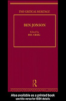 Ben Jonson : the critical heritage