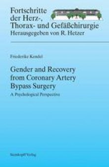 Gender and Recovery from Coronary Artery Bypass Surgery: A Psychological Perspective