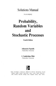 Probability Random Variables and Stochastic Processes Problem Solutions 