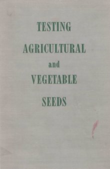Manual for Testing Agricultural and Vegetable Seeds