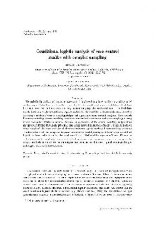 Conditional logistic analysis of case-control studies with complex sampling