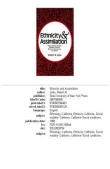Ethnicity and assimilation