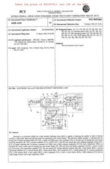 Electronic Ballast For High Intensity Discharge Lamp Patent Ep1097613