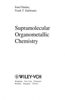 Supramolecular organometallic chemistry