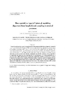 How special is a special interval modeling departure from length-biased sampling in renewal processes