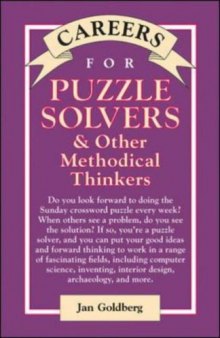 Careers for puzzle solvers and other methodical thinkers