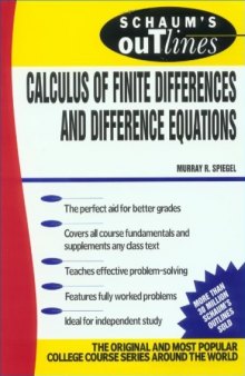 Schaum's Calculus of Finite Differences and Difference Equations