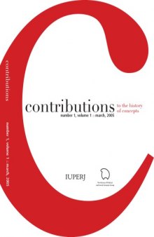Contributions to the History of Concepts vol. 1. 