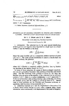 Potentials of General Masses in Single and Double Layers. The Relative Boundary Value Problems