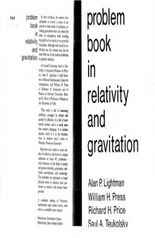 Problem Book In Relativity And Gravitation