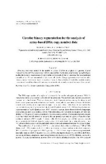 Circular binary segmentation for the analysis of array-based DNA copy number data