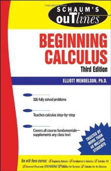 Schaum's outline of beginning calculus