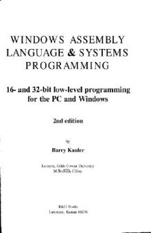 Windows assembly language and system programming