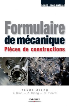 Formulaire de mécanique - Pièces de constructions