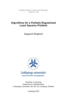 Algorithms for a partially regularized least squares problem