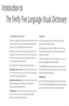 The 5 Language Visual Dictionary. English, Spanish, French, German, Italian