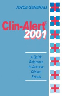 Clin-alert 2001 : a quick reference to adverse clinical events
