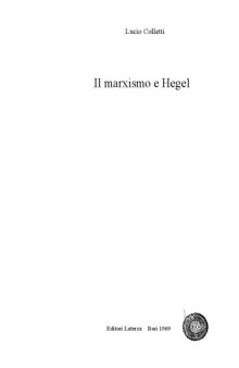 Il Marxismo e Hegel
