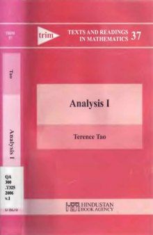Analysis I (Volume 1)  