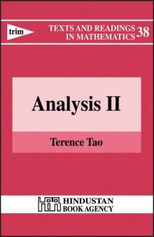 Analysis II (Texts and Readings in Mathematics, No. 38) (Volume 2)