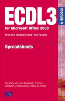ECDL 2000 (ECDL3 for Microsoft Office 95 97) Spreadsheets