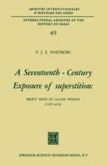 A Seventeenth-Century Exposure of Superstition: Select Texts of Claude Pithoys (1587–1676)