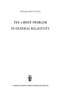 The n-body problem in general relativity