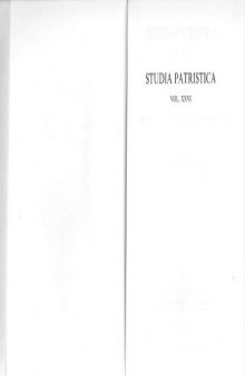 Studia Patristica Vol. XXVI 