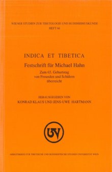 Indica et Tibetica: Festschrift fur Michael Hahn