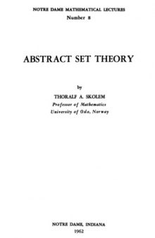 Abstract set theory