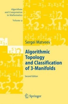 Algorithmic Topology and Classification of 3-Manifolds (Algorithms and Computation in Mathematics)