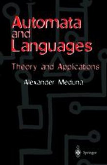 Automata and Languages: Theory and Applications