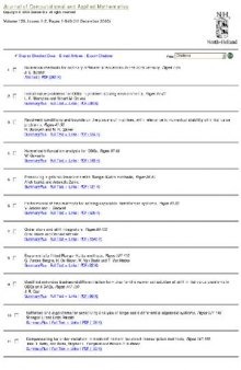 Numerical analysis 2000. ODE and integral equations