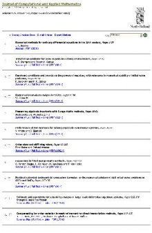 Numerical analysis 2000. ODE and integral equations