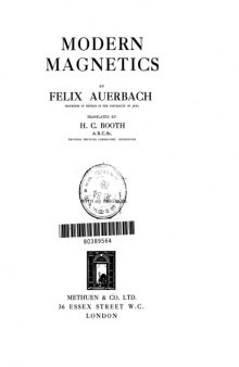 Modern magnetics