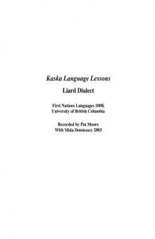 Upper Koyukon language lessons