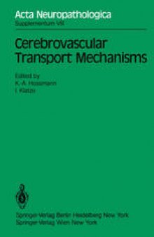 Cerebrovascular Transport Mechanisms: International Congress of Neuropathology, Vienna, September 5–10, 1982