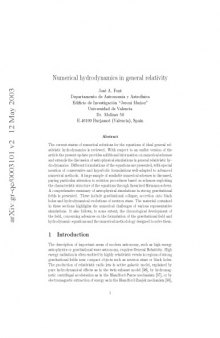 Numerical Hydrodynamics in General Relativity [thesis]