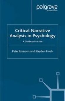 Critical Narrative Analysis in Psychology: A Guide to Practice