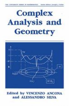 Complex Analysis and Geometry