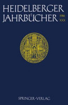 Heidelberger Jahrbücher XXX