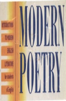 Modern Poetry (The Cassell Introduction To Modern English Litrature )