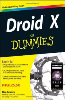 Droid X For Dummies 