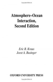 Atmosphere-Ocean Interaction (Oxford Monographs on Geology and Geophysics)