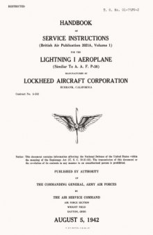 Handbook of Service Instructions (Brit. Air Pub. 2021A) - Lightning I Aeroplane (Lockheed) [TO 01-75FG-2]